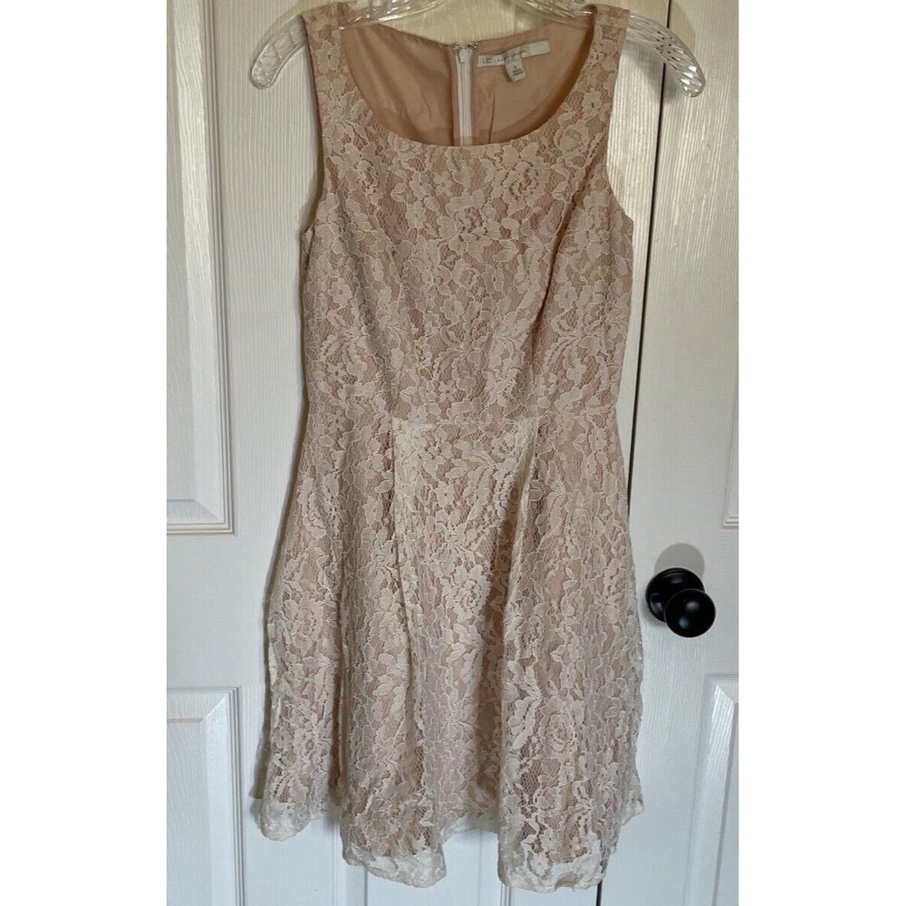 Lauren Conrad Dress 2 Light Pink A Line Fit And Flare Lace Sleeveless